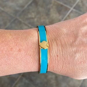Kate spade gold tone and colored enamel bangle bracelet